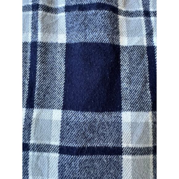 Vintage 70's Sears Navy White Plaid Flannel button down size XL Tall - Picture 13 of 16